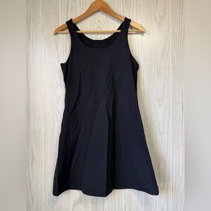 Mono B Size L EUC Black Recycled Nylon Scoop Neck Activewear Dress